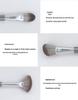 14-Piece Soft Makeup Brush Set: Includes Powder, Blush, Highlighter, and Eyeshadow Brushes in Portable Colors.