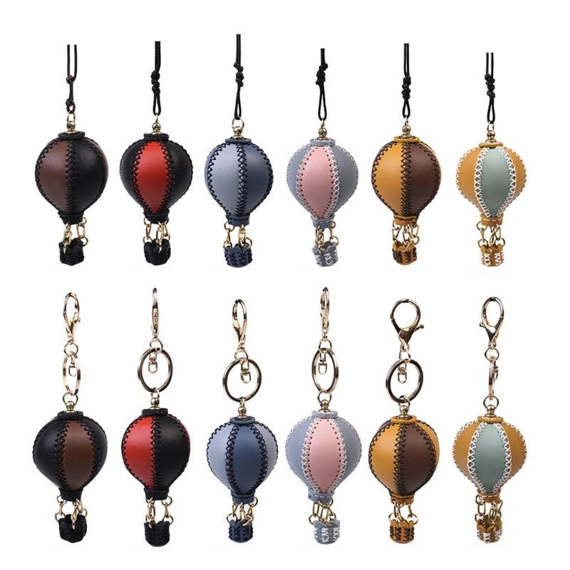 Creative Hot Air Balloon Car Accessory with Detachable Key Holders & Phone Charm DIY set for Vehicle Interior Decoration