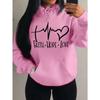 Faith Hope Love Letter Graphic Women Hoody Street Casual Loose Hoodies Autumn Fleece Pullover O-Neck Clothing Female