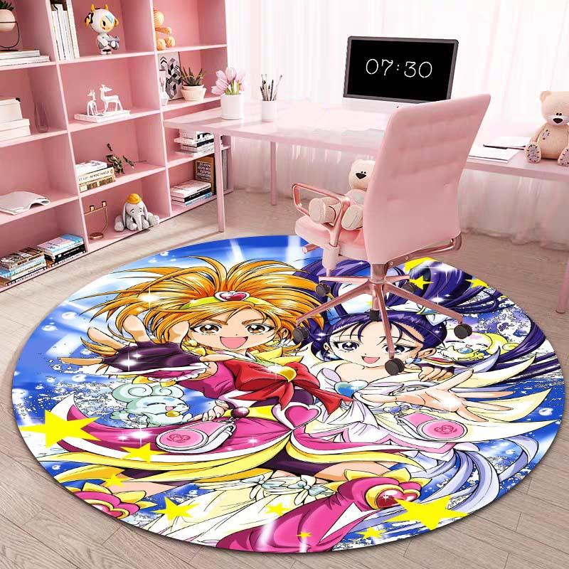 Mobile Suit Gundam Cartoon Round Rug Can Be Used To Decorate Living Rooms, Bedrooms, Sofas, and Game Rooms; Non-slip Rug.66