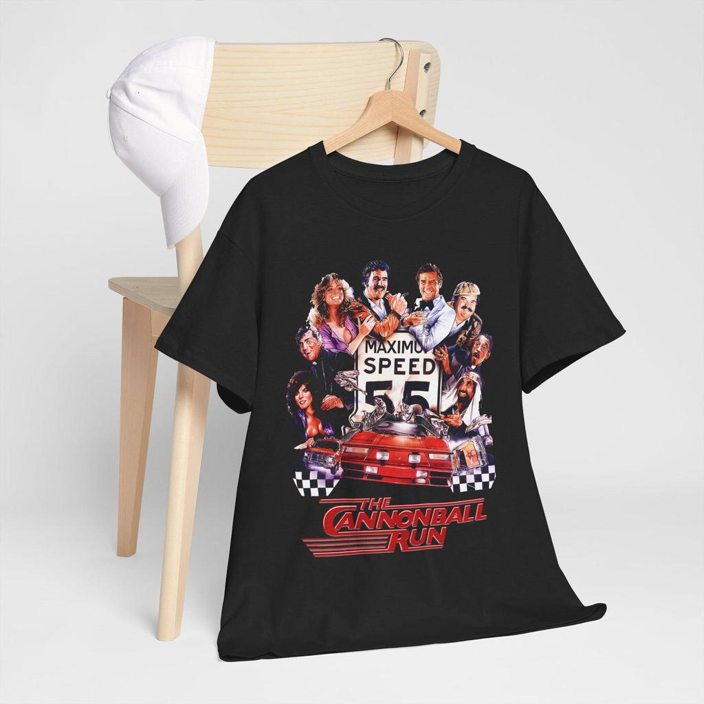 The Cannonball Run 80s Comedy Movie Navy Black Tees T-Shirt Size S-5XL