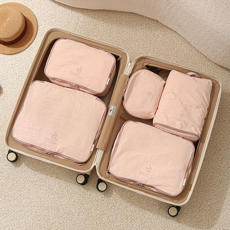

Five-piece multi-functional storage bag, suitcase storage set, portable finishing bag storage розовый