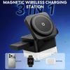 Magnetic Wireless Charger 15W Foldable Fast Charger Stand with Night Light for iPhone 17/16 Apple Watch Ultra/SE/9/8/7AirPods 3/2/Pro 2