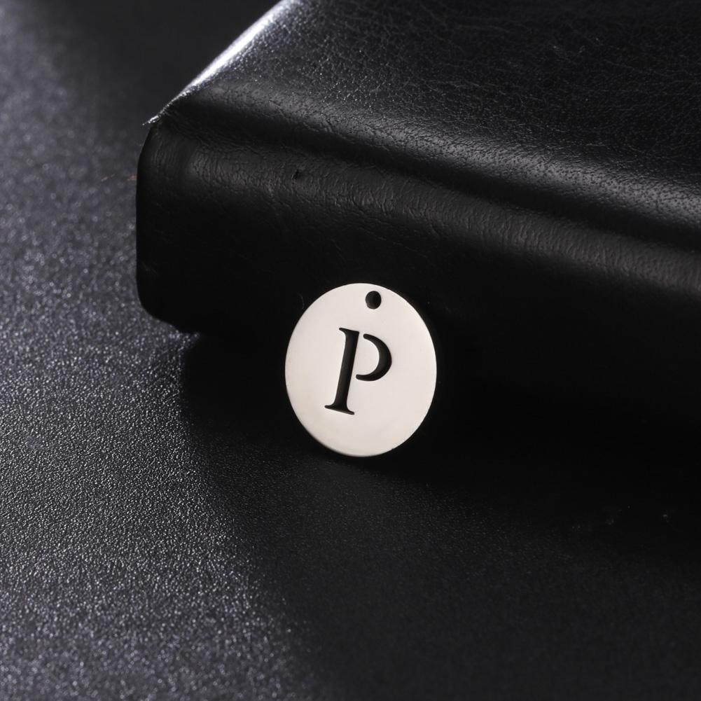 Teamer 10pcs A-Z 26 Letters Stainless Steel Charms for Jewelry Making Initial Alphabet Charms Pendant for Bracelet Necklace DIY
