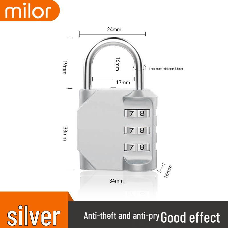 Waterproof and Rust-Proof Mini Padlock for Luggage, Gym, Locker, Schoolbag, and Household Use