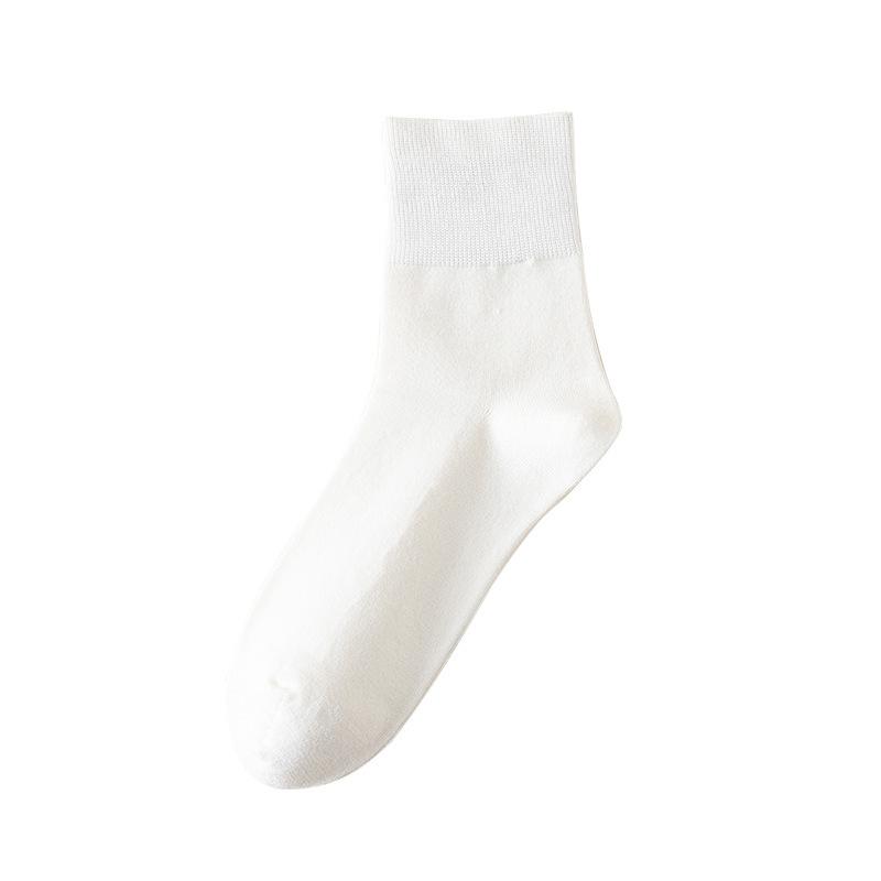 Damen Herbst- und Wintertrend Reine Baumwolle Einfarbig 5A Antibakteriell und Desodorierend Lange Socken