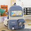 5 teile/satz Kawaii Schule Taschen für Teenager Mädchen Casual Leinwand Große Kapazität Student Bookbags Frauen Reise Rucksack Schulter Taschen