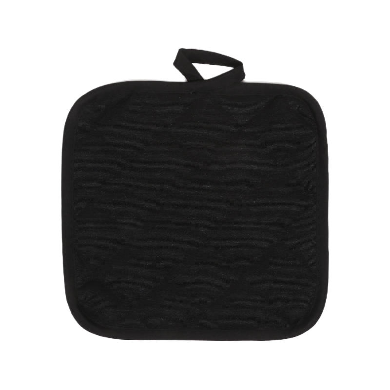 

Plaid Square Placemat Anti-scald Table Top Insulation Polyester Mat Potholder Hanging Ring Kitchen Goodies Baking Mats Anti-skid 18X18cm чёрный