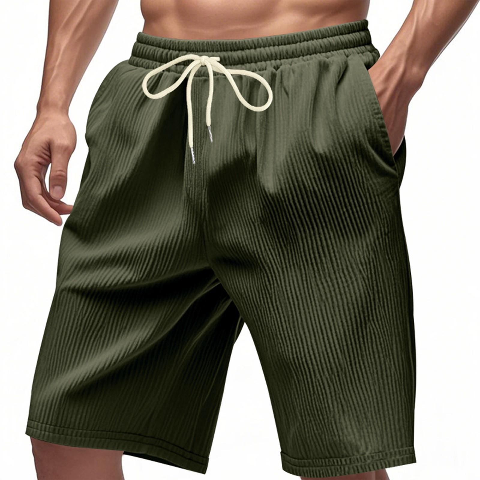 Мужские свободные вельветовые модные пляжные спортивные шорты L