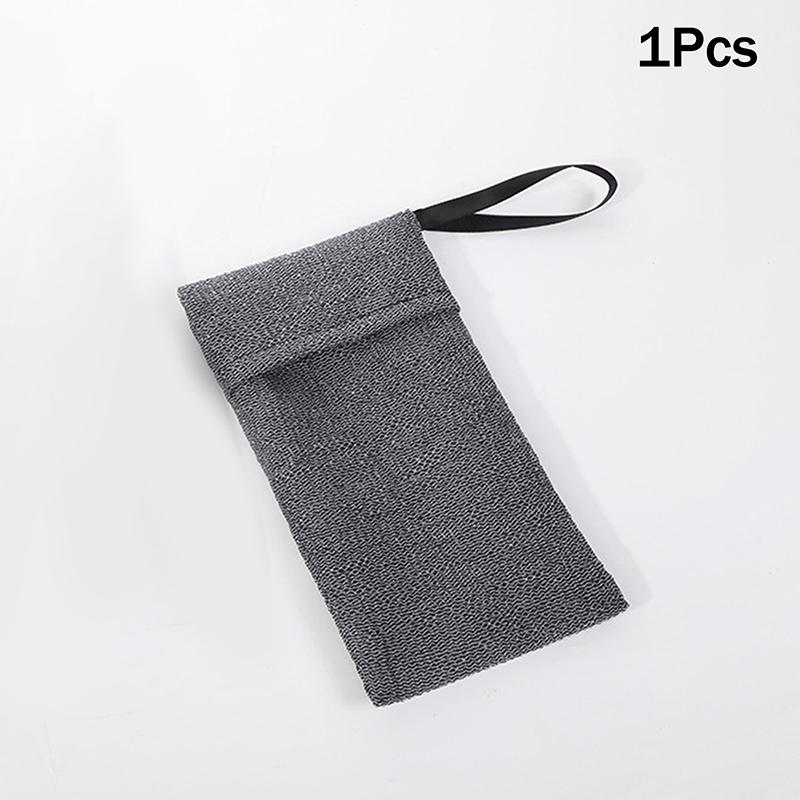 

1/2 шт. Сетчатая губка для вспенивания и очищения тела, мешочек для мыла, отшелушивающая мочалка, спонжи, мешочек, карман для мыла из нейлона для ванной с петлей серый