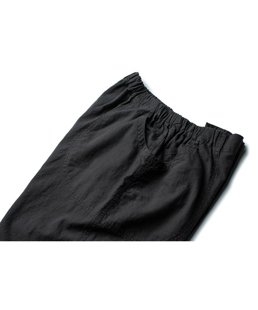 Deoleseukyu Linen Cotton Domingo Pants [Olive Charcoal]