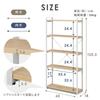 Iris Ohyama Steel Wood Slim Rack, Storage Shelf, Bookshelf, NaturalGray, Approx. 60.0mm W X 18.0mm D X 120.3mm H, Total Weight Capacity: 35kg (Shelf: