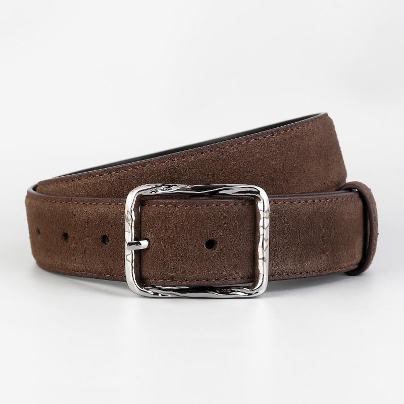 Minimalist Leather Waist Belt For Women With Zinc Alloy Buckle For Business And Casual Style