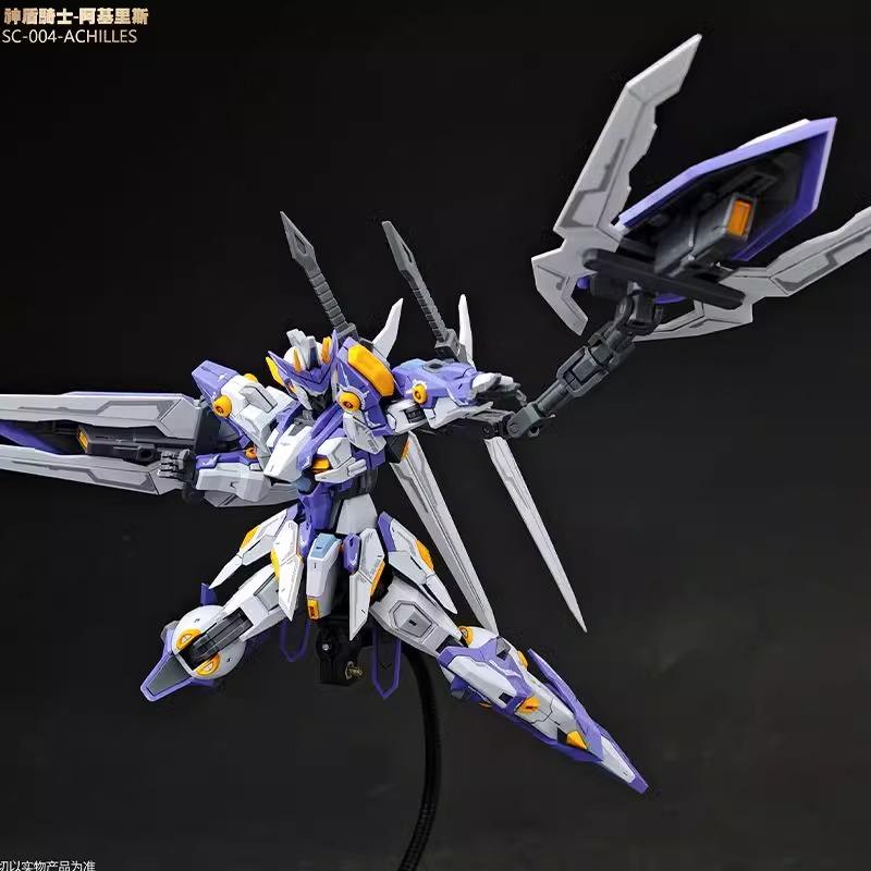 

Snaa Round Table Knights Achilles Assembly Mecha Model Action Figure Space Battle Display Ornament For Collectors Children Gifts Poseable Articulated