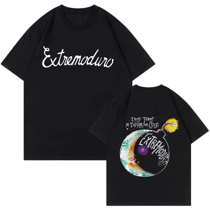 2026 Unisex Fashion Rock Band Extremoduro Print Short Sleeve T Shirt Men Women Graphic Vintage T-Shirt Y2k Hip Hop Tees Tops Clothes