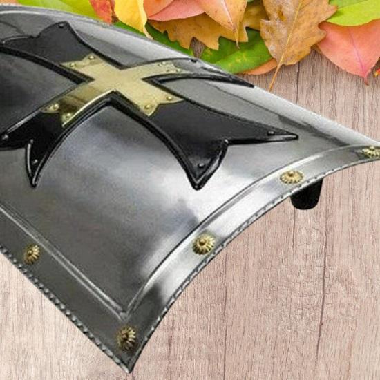 Scudo Templare Croce Medievale Scudo Templare Scudo Riscaldatore Scudo Guerriero da Battaglia Cosplay Scudo Crociato Medievale Regalo per Natale