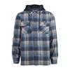 Men's Plaid Long Sleeve Shirt Men's Pocket Button Hooded Sweatshirt