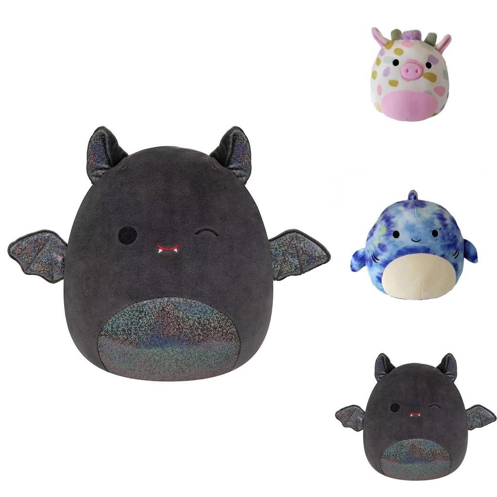 Soft And Cute Plush Animal Pillow Toy For Birthday Gift Banana Polka Dot Pig Glitter Bat Green Bat Unicorn Whale Blue Camouflage Shark 20cm Height