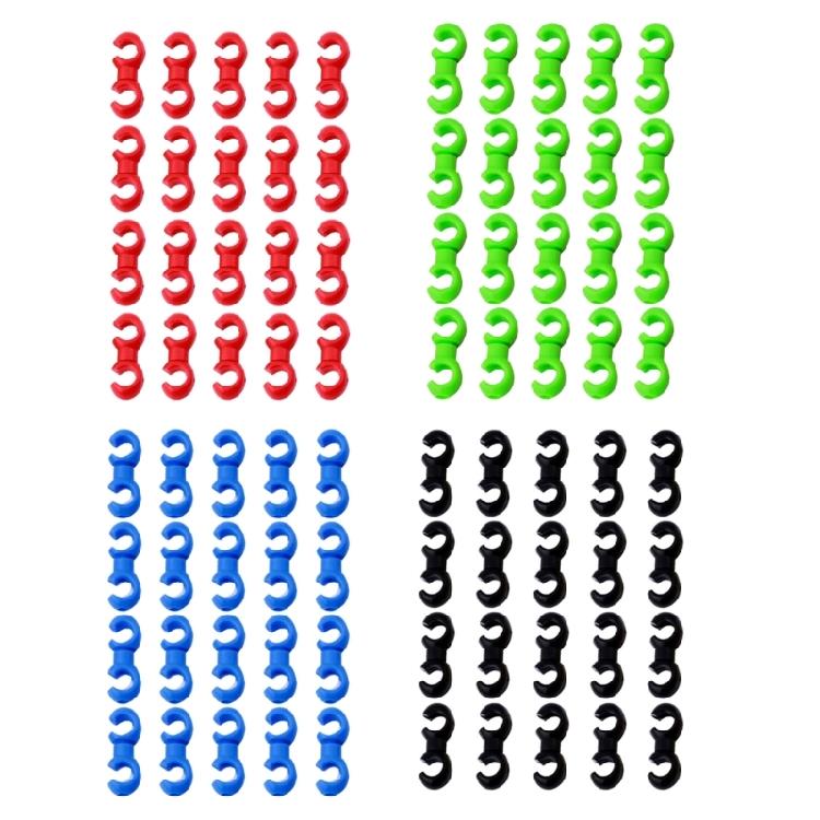 20 Pcs Plastic Bike Brake Cable Clips Bike Cable Clasps S-Style Lines Clips