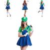 Women's Super Mario Bros Luigi Costume With Breathable Spandex And Exquisite Workmanship