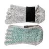 New Anti Cut Anti Puncture Outdoor Hiking 5 Toe Crew Socks Men Socks Sports For Five 5 Finger Toe Shoes