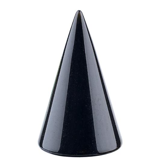 

Crystal Cone Ring Holder Natural Cone Shape Jewelry Stone Ring Stand Display Stand for Retailer Home D