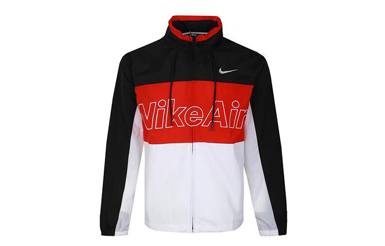 Nike Men's Red/Black/White Jackets Patchwork Stand Collar Moderate Other Cj4857-011 Cm