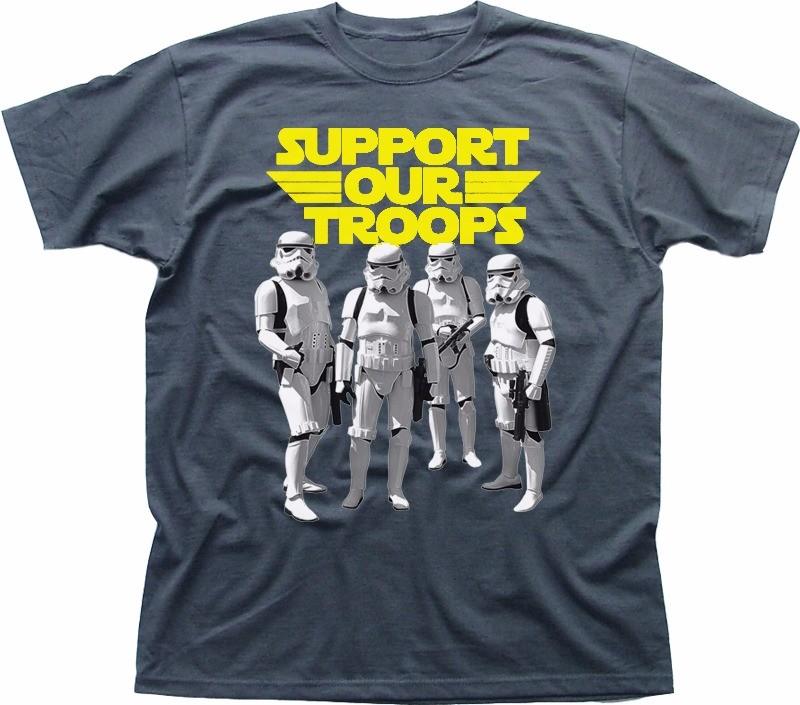 Support Our Troops Stormtrooper Rebel STAR WARS inspired charcoal t-shirt 9338 S разноцветный