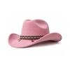 Wide Curved Brim Suede Cowboy Hat Suede Fabric Wide Brim Cowboy Hat New Cowgirl Hat  Women and Men