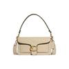 Tabby Cow Leather Handbag, Shoulder Bag, Crossbody Bag Medium Women's Ivory White CC887-B4IY