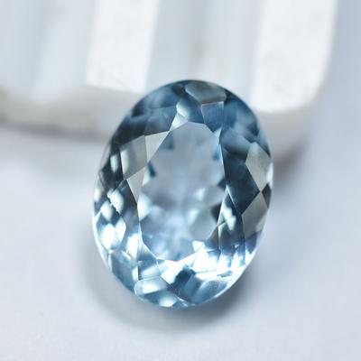 Natural Blue Aquamarine Loose Gemstone Ocean 9.8 Ct Oval Cut High Grade for Jewelry Making Projects