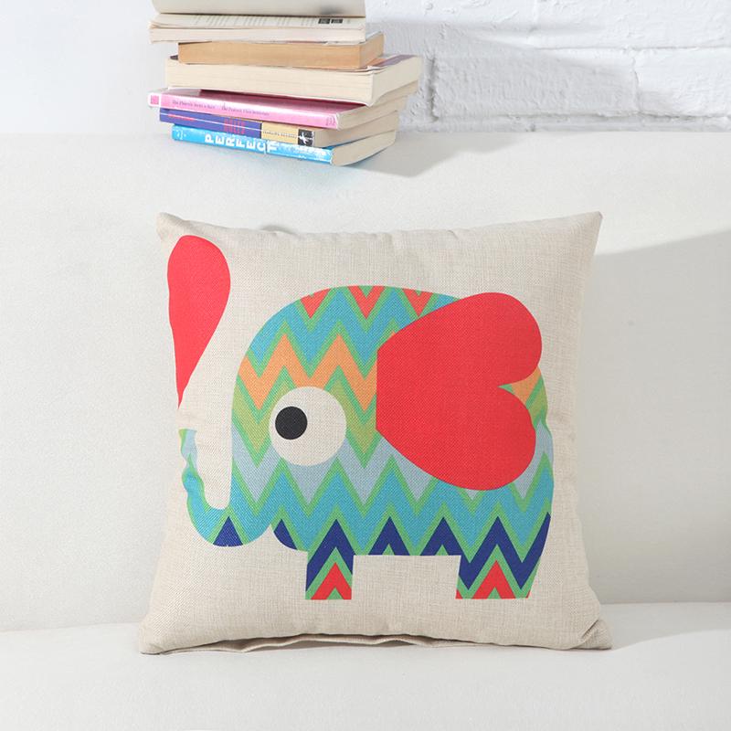 elephant print throw pillows