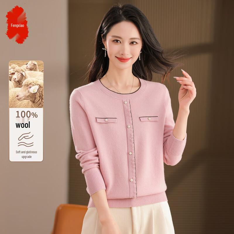 

Elegant Women s Pure Wool Round Neck Pullover Sweater 2XL