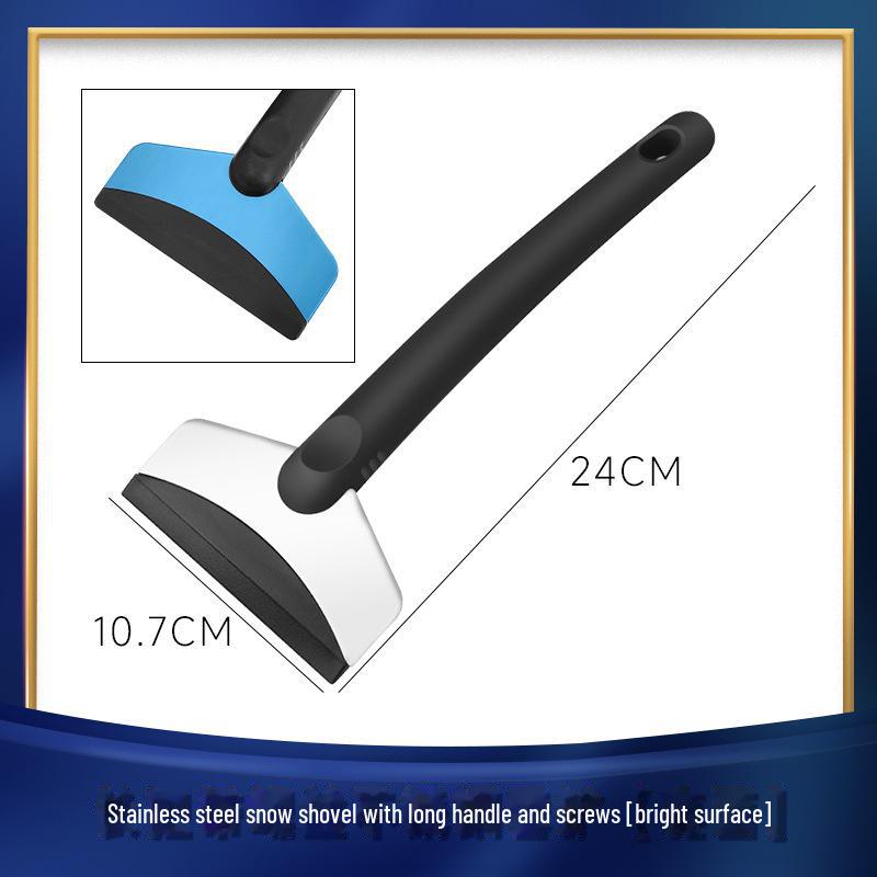 Stainless Steel Car Snow and Ice Removal Shovel - Winter Safety Emergency Tool for Snow Shoveling and Glass Defrosting