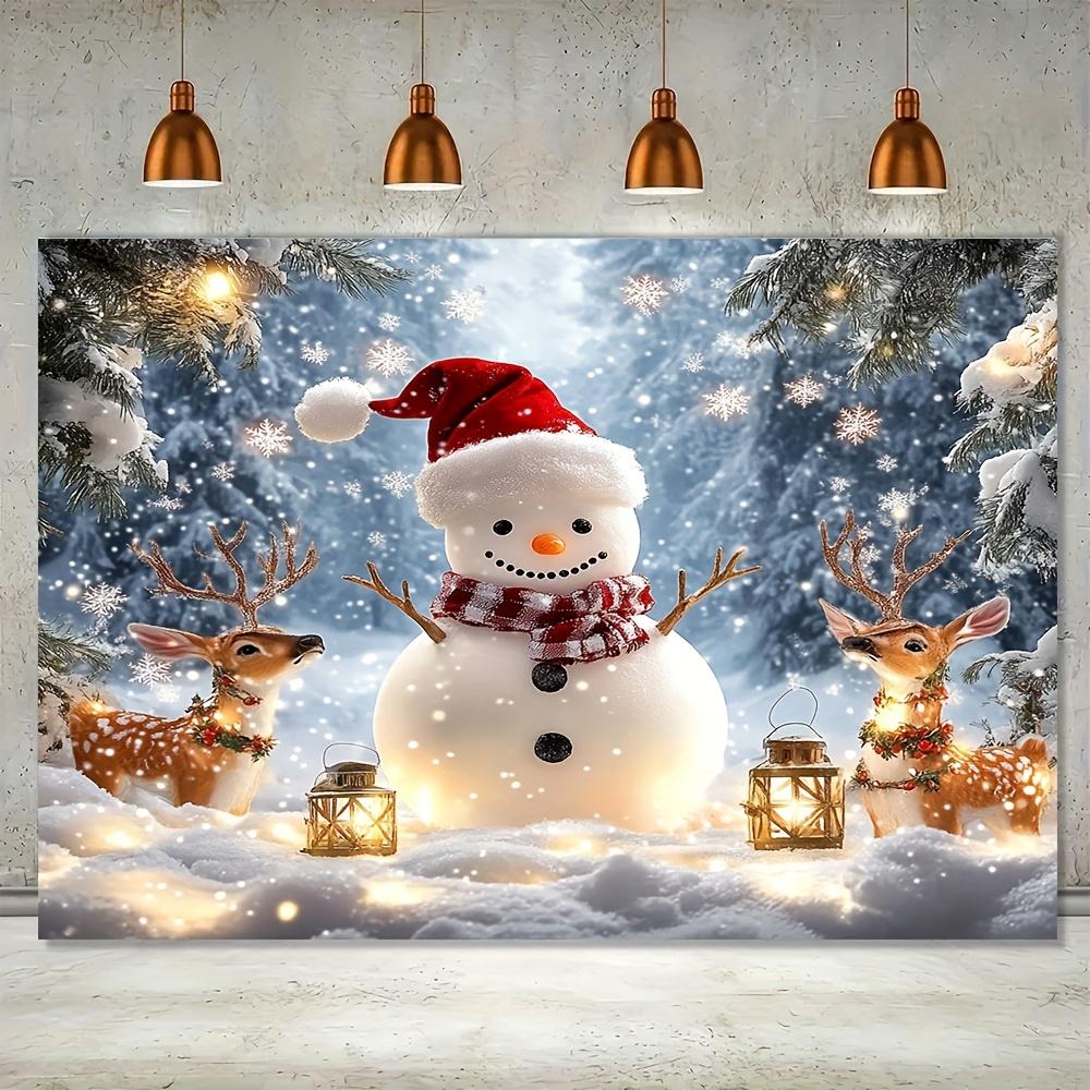 1Pcs Merry Christmas Snowman 70 Decoration Background Winter Backdrop Decorations For Photo Studio Photo Booth Christams Party