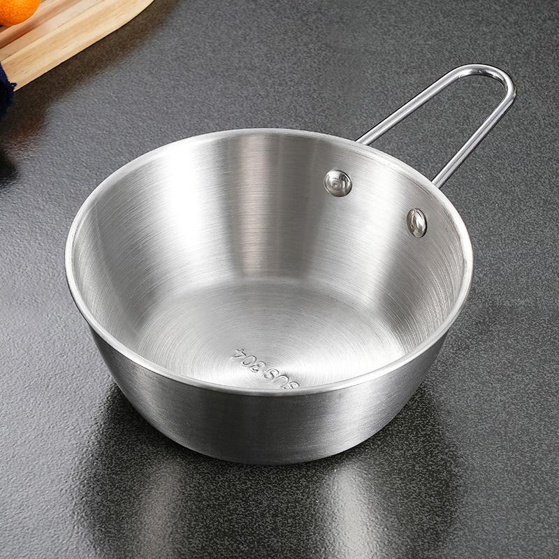 304Stainless Steel Household Korean Cuisine Bowl With Handle Rice Wine Bowls Sauce Seasoning Dish Food Serving Kitchen Tableware
