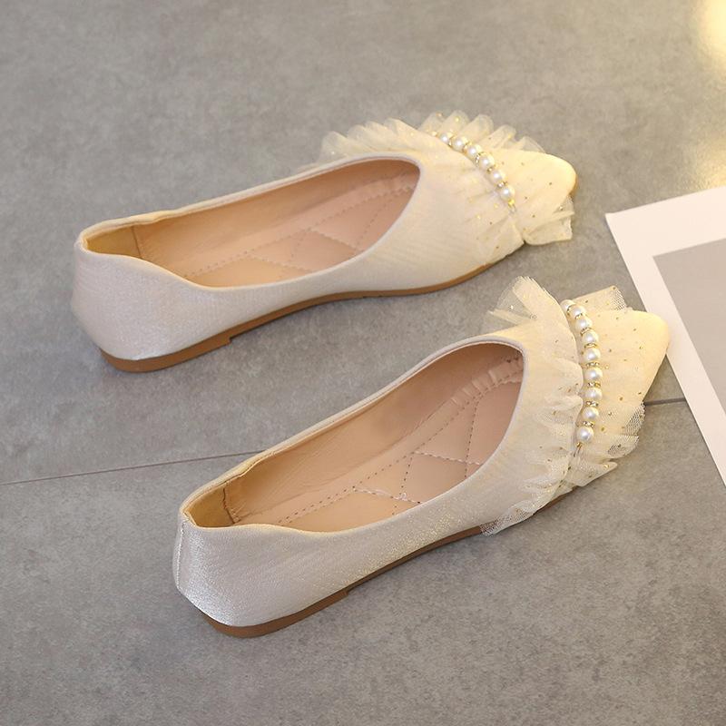 Single shoes women's new spring and autumn gentle soft-soled flat shoes shallow mouth versatile Doudou shoes large size