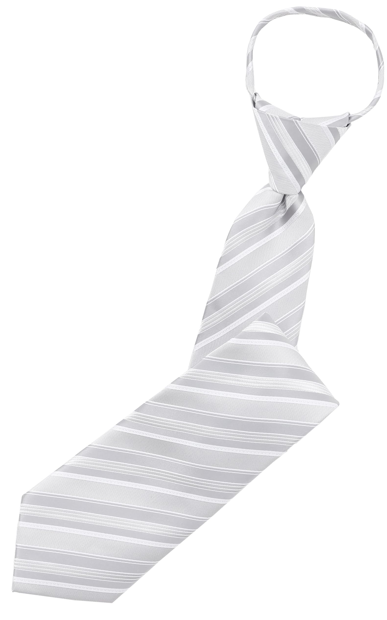 [Лучше, чем] Галстук-самовяз для свадеб, легко надевать, создает красивый узел для любого, можно стирать дома, аккуратный вид, серебристая полоска 02115882