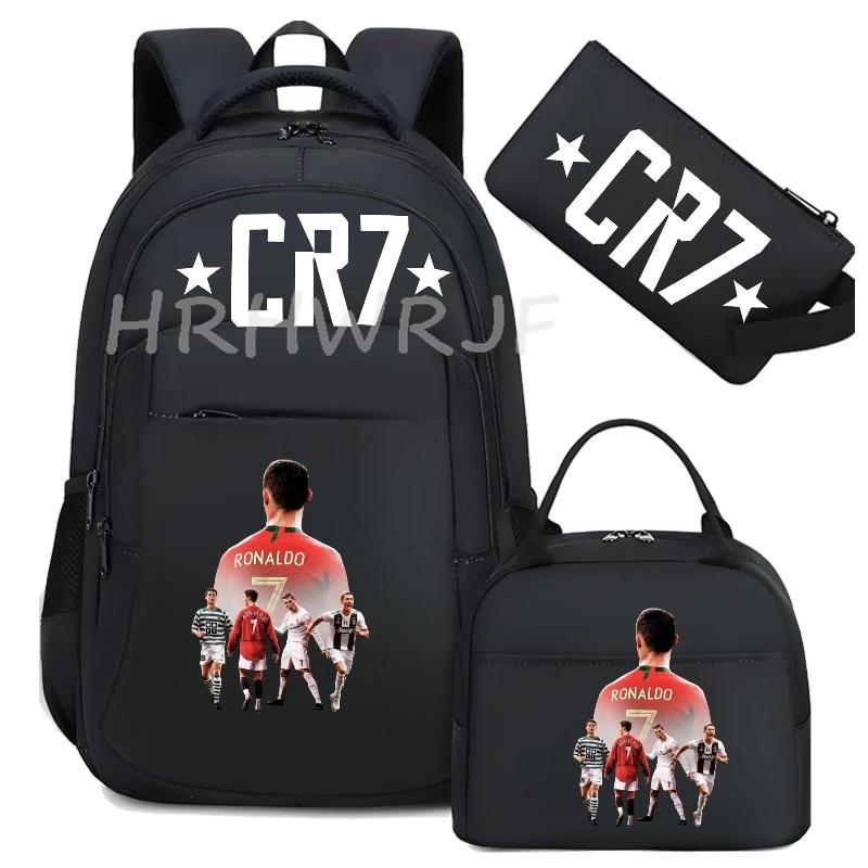 Sports CR7 Camouflage Backpacks With Lunch Bag Men&Women's Casual Canvas School Bags Simple Dual-Shoulder Bag Laptop Travel Bag
