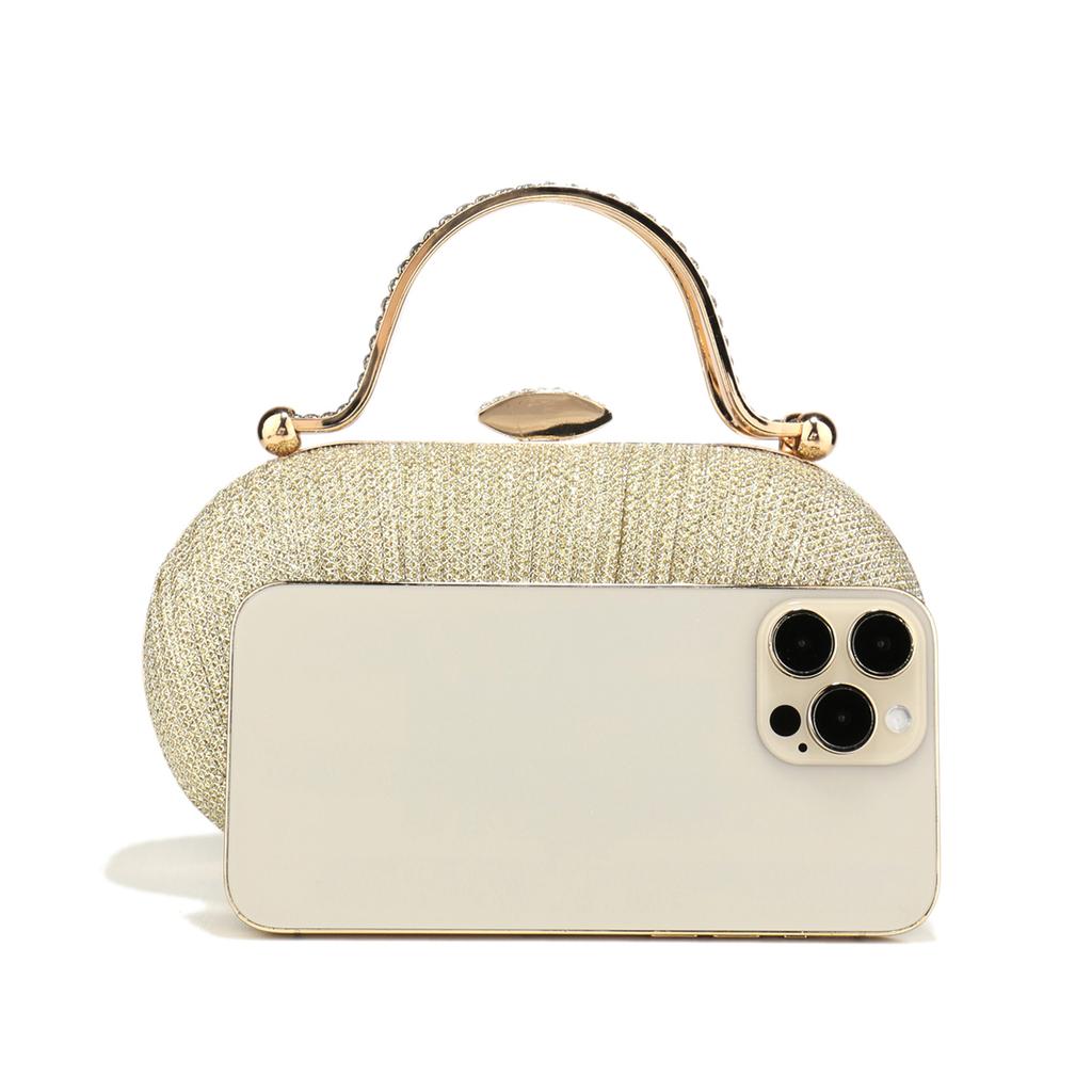 Glitter Bling Glamorous Evening Bags Mini Rhinestones Decorated Box Shaped Dinner Bags For Party Girl Women Dinner Prom Banquet