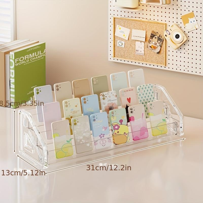 1pc Mobile Phone Case Display Stand, Acrylic Tiered Display Rack for Desktop, Multi-Layer Showcase for Placing Additions