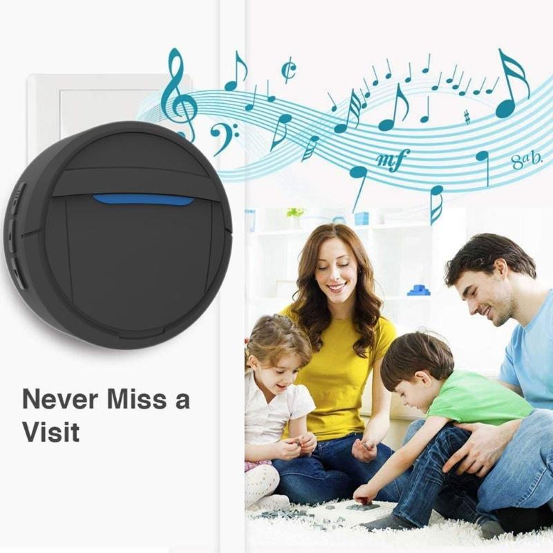 Wireless Pet Entry Notification System With 55 Song Selections Simple Attachment For Dogs Prevents Your Door From Damage