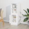 VidaXL Buffet haut blanc brillant 36x35,5x103,5 cm bois d'ingénierie 816322