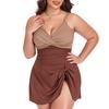 New Arrivals: Western-Style Plus-Size Swimwear — Women's One-Piece Swimsuit (Bikini Style) with Body-Flattering, Slimming Coverage