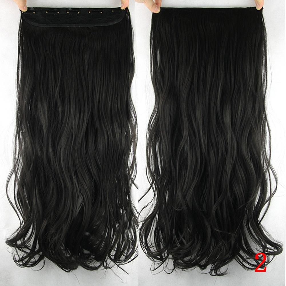 60 Cm Long Synthetic Hair Clip In Hair Extension Heat Resistant Hairpiece Natural Wavy Hair Piece