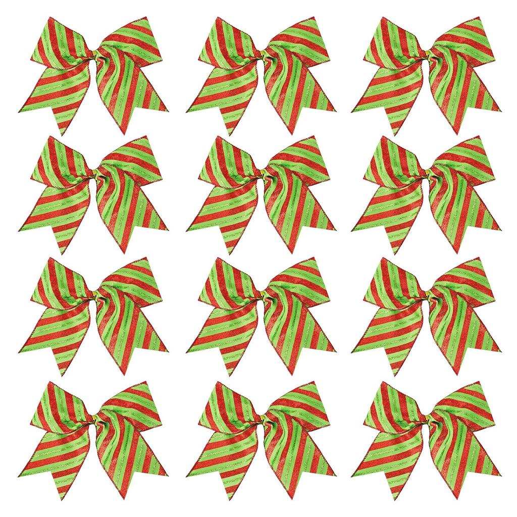 Polka Dot Bow Decoration Red And Green Bow Decoration Tree Decoration