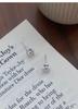 S999 Sterling Silver Four-Prong Zircon Stud Earrings - Luxurious High-Shine Piercing Jewelry