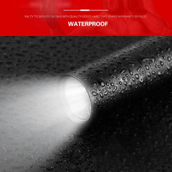 1 Set Mini High Brightness Flashlight Lighting 3 Modes Waterproof Compact Size Energy-saving User-friendly Aluminum