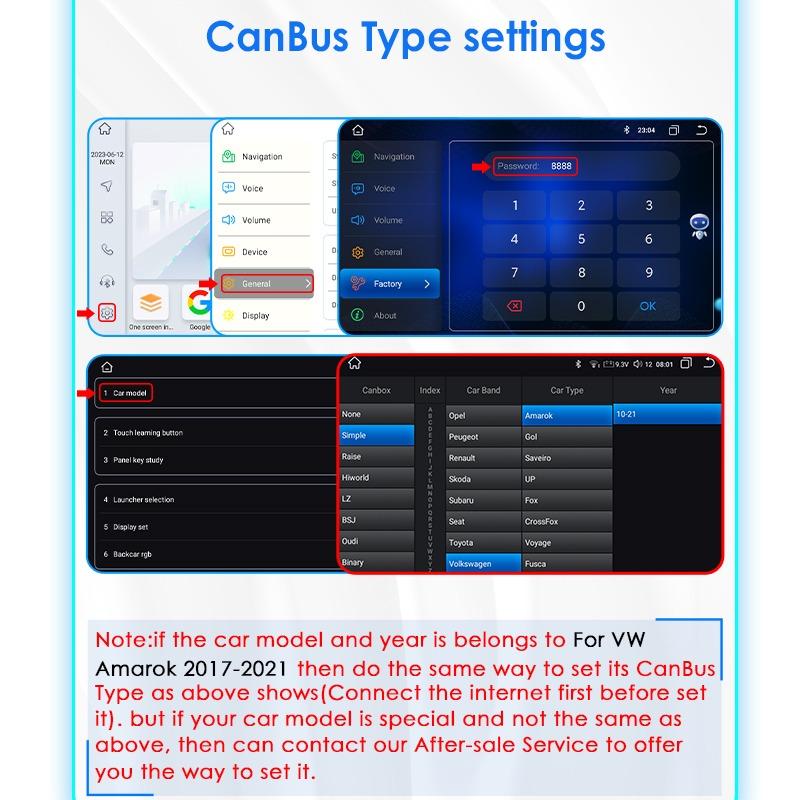 OSSURET Android 14 Car Radio For VW Amarok 2017 - 2021 Carplay for Apple Android Auto Multimedia Snapdragon 6115 by Qualcomm GPS Stereo