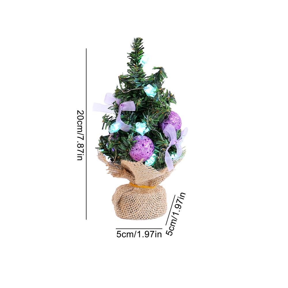 

Mini Desktop Christmas Tree Light Up Festive Decoration Small Artificial Christmas Tree For Office Home Store Dormitory Bedroom Others фиолетовый